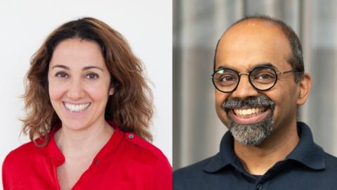 Portraits of Professors Pardis Sabeti and L. Mahadevan