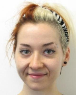 Jennifer Thomson, with brown hair left and blonde right, white background